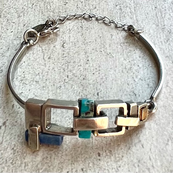 Osmose pewter and stones bracelet by Sonia Ferland - Picture 1 of 11